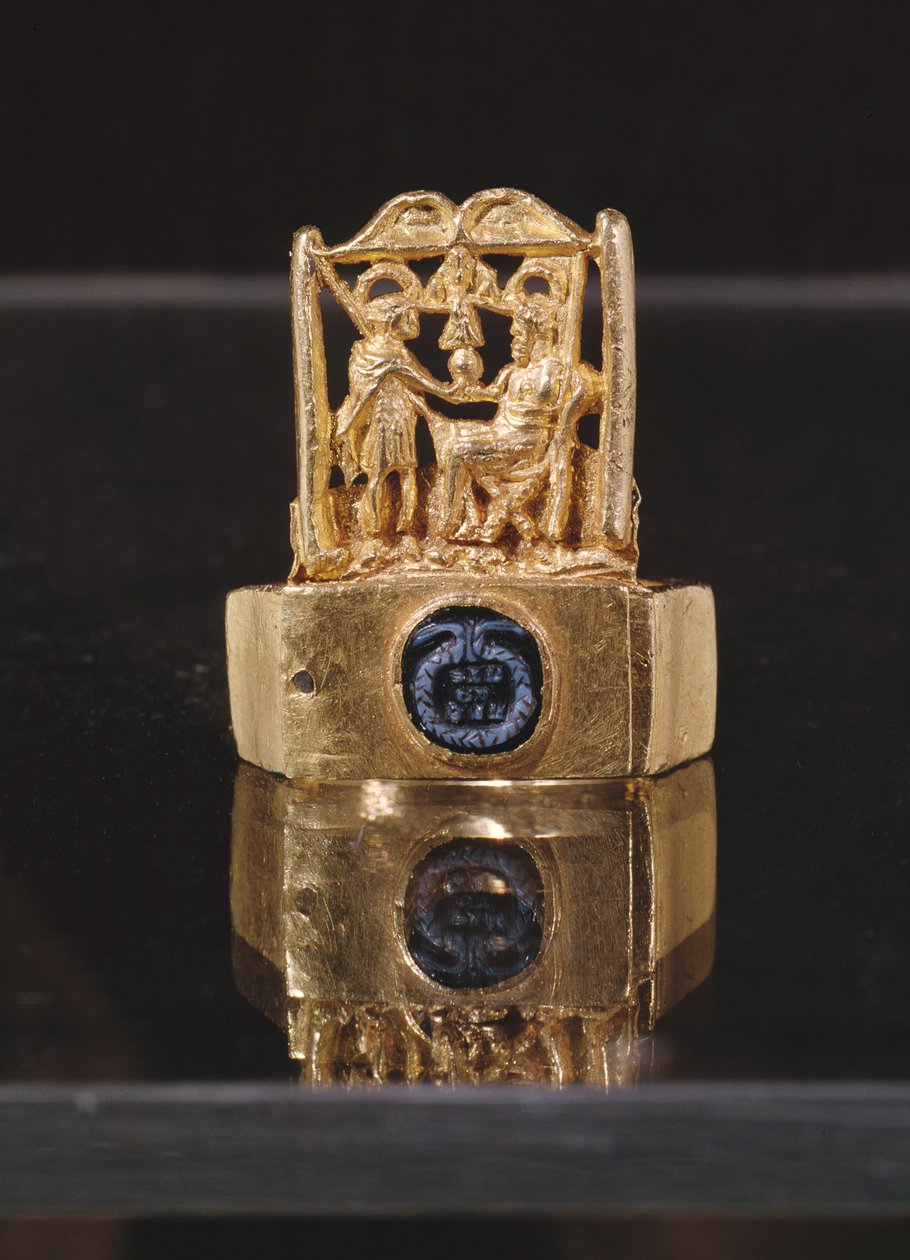 Anel, de Blagaj, perto de Mostar, do século III-IV (ouro) de Roman