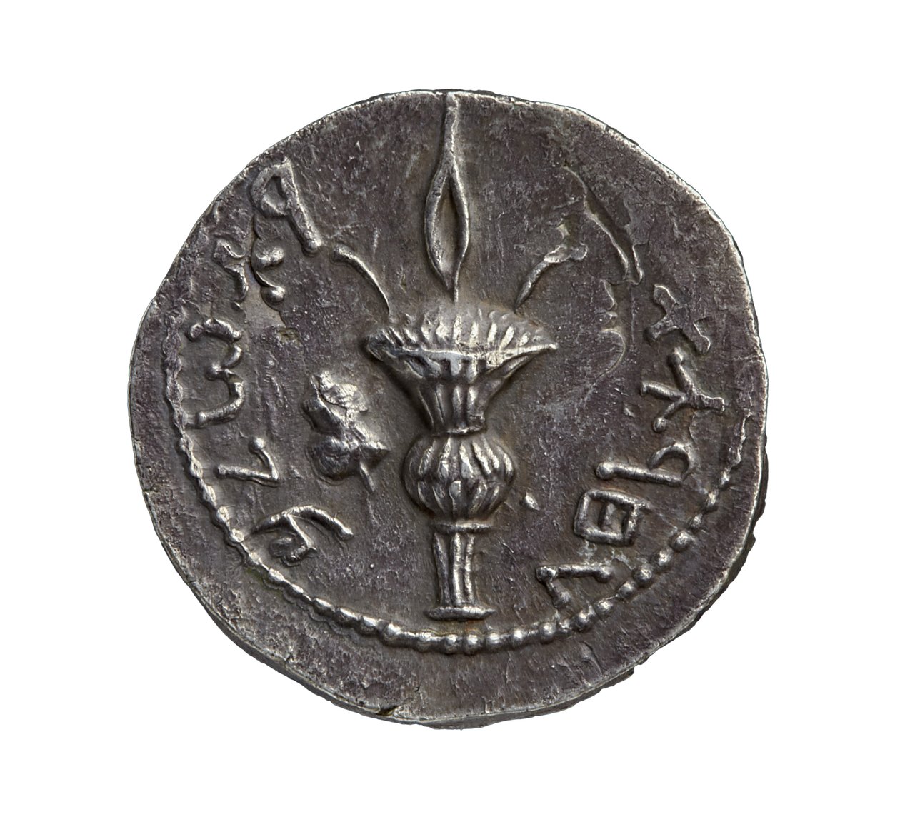 Moeda de prata provincial romana da Judéia, AD 132 (prata) de Roman
