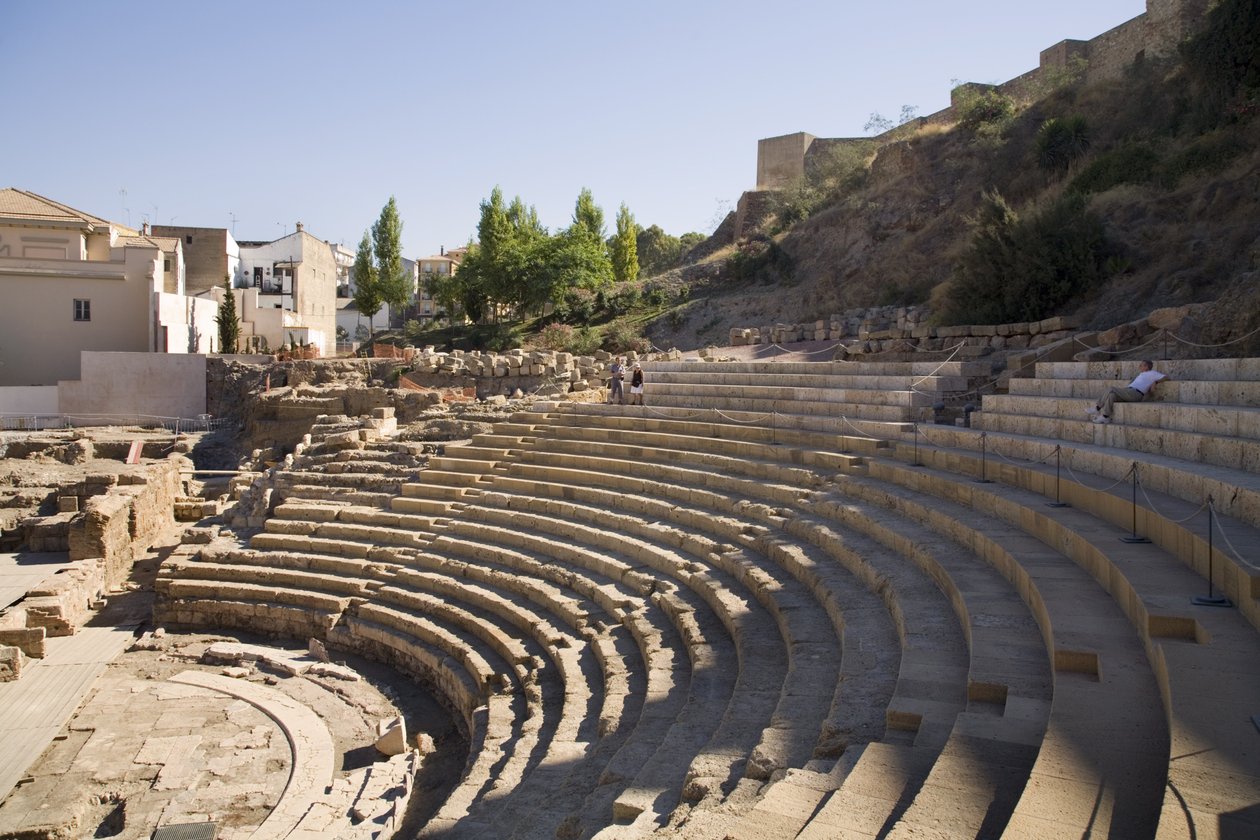 Ruínas do Teatro Romano de Roman