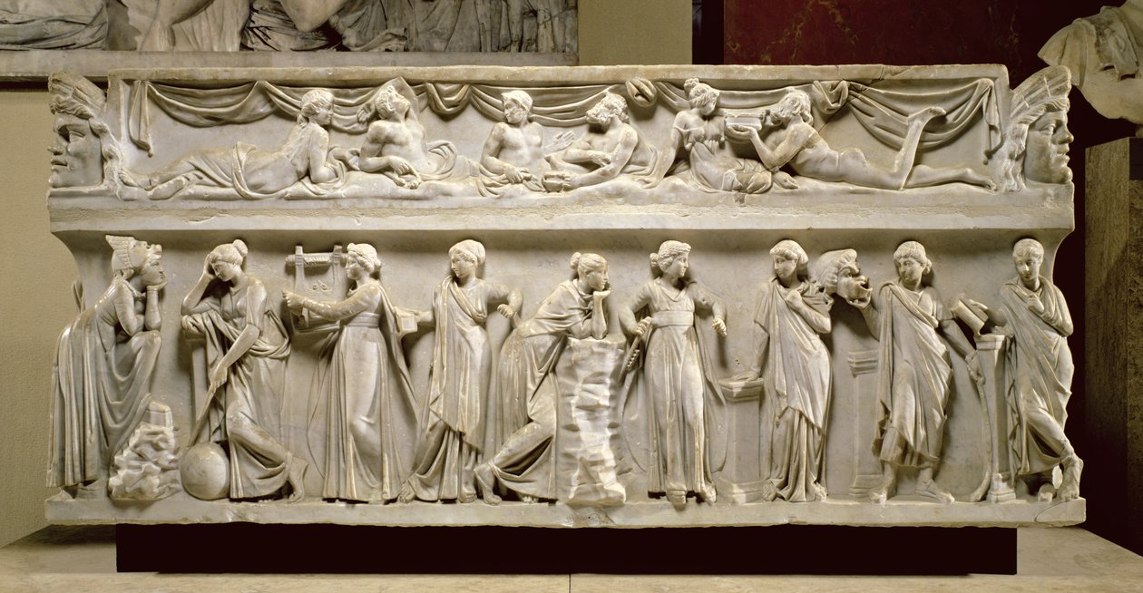 Sarcófago das Musas, Romano (mármore) de Roman