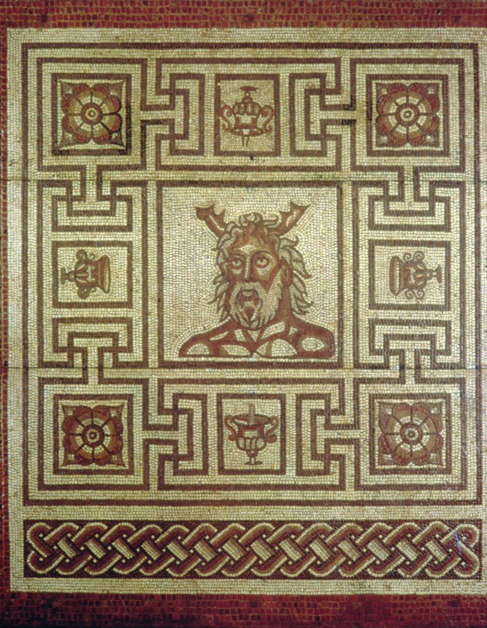 Mosaico do Deus dos Mares, Insula IV Building 8, c.160-190 AD (mosaico) de Roman