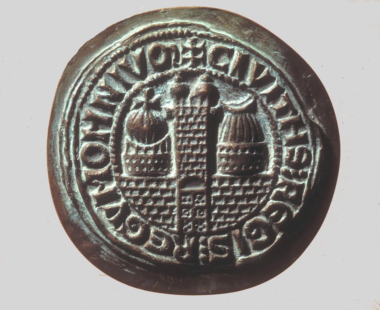 Selo do Rei Cruzado de Jerusalém (bronze) de Roman