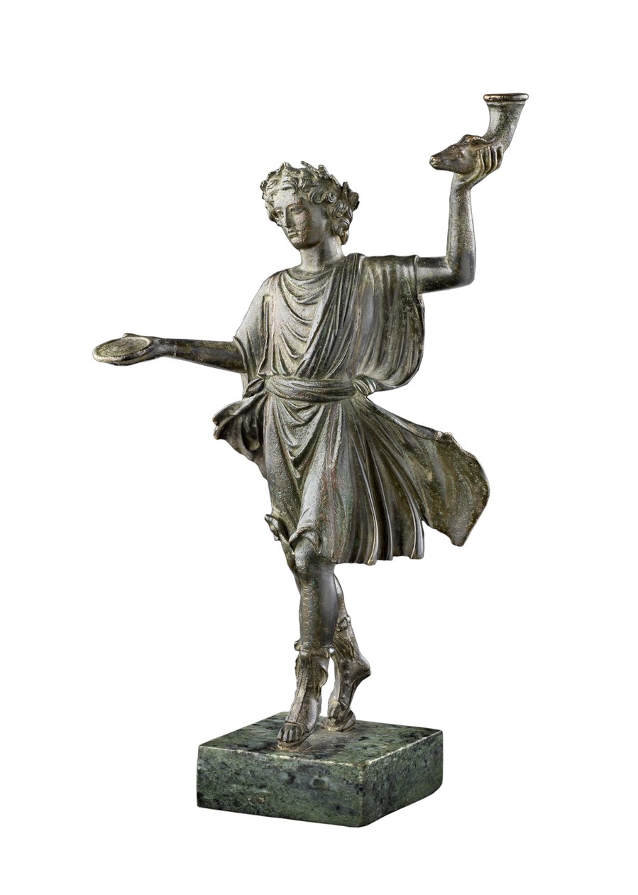 Estatueta de Lar, divindade da casa e família, século I (bronze) de Roman