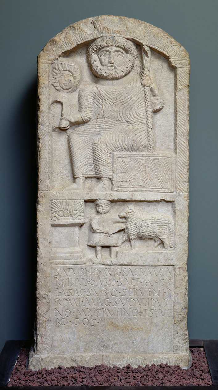 Estela dedicada a Saturno, de El-Ayaida, 323 dC de Roman