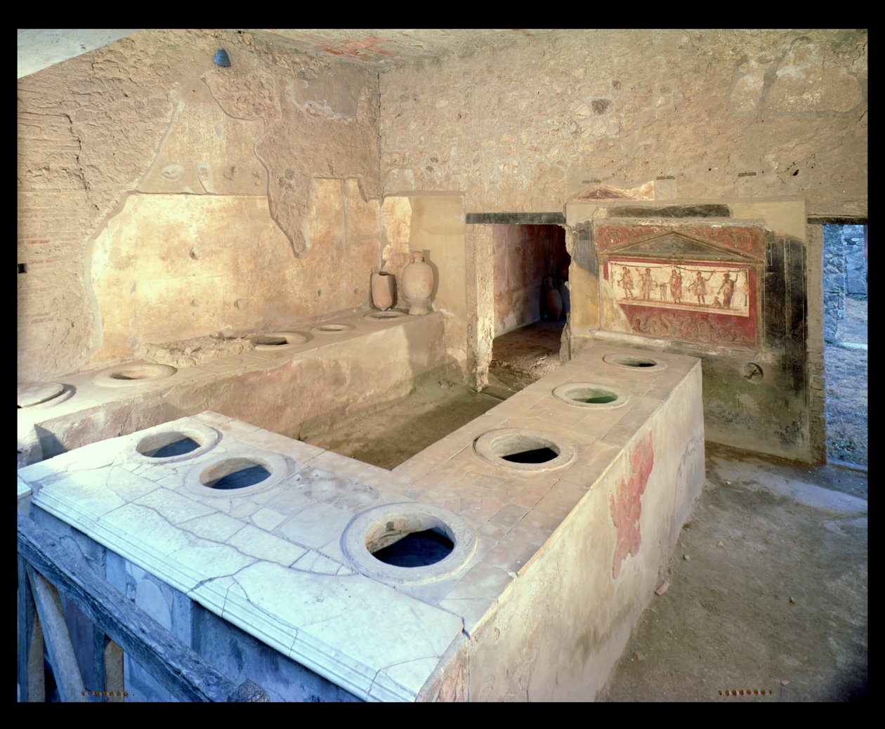 O contador do Thermopolium, via dell&39;Abbondanza, século I aC de Roman