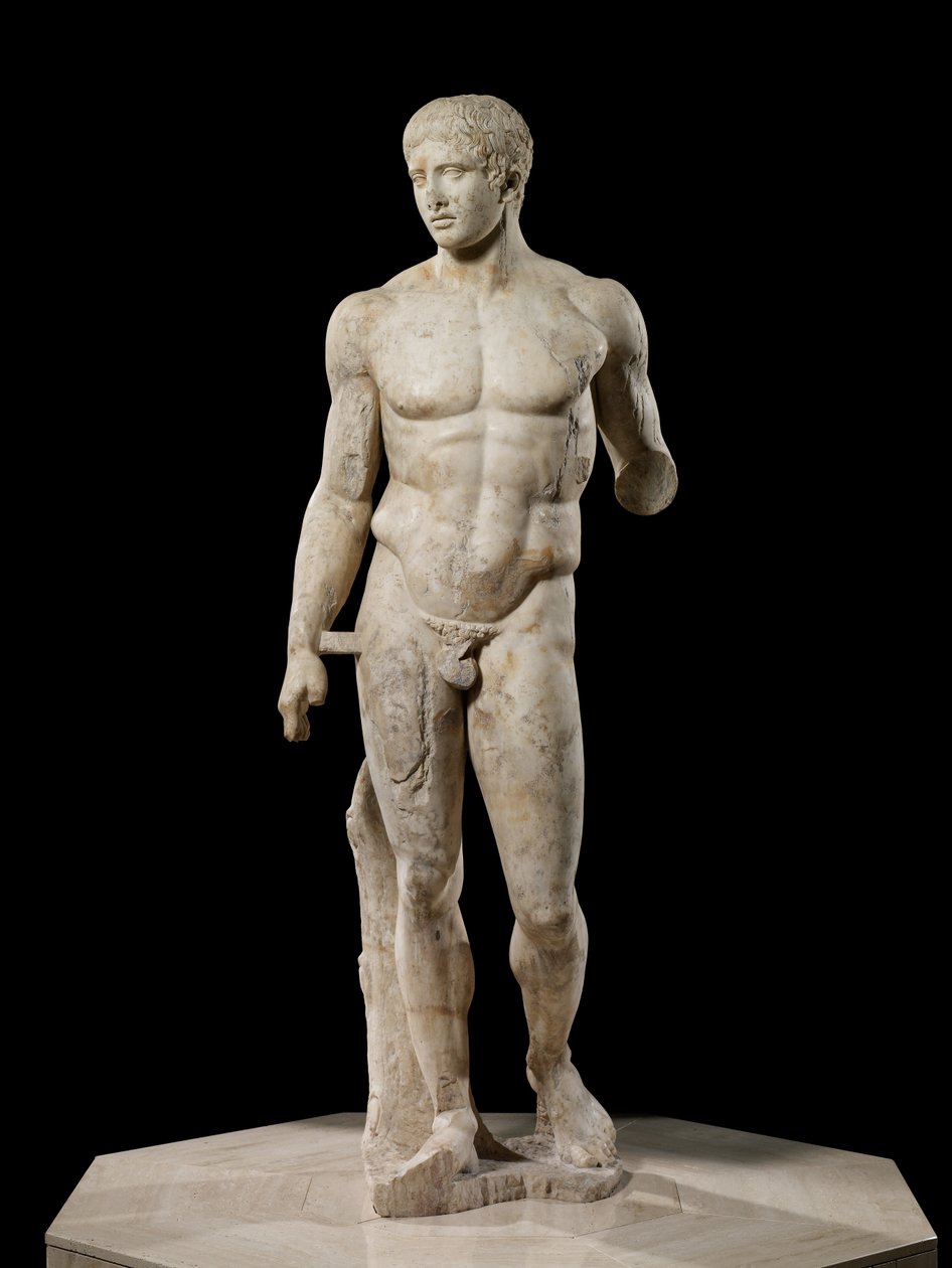 O Doryphoros, 120-50 aC (mármore pentélico) de Roman