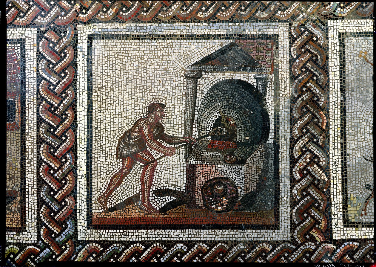 O forno, de Saint-Romain-en-Gal (mosaico) de Roman