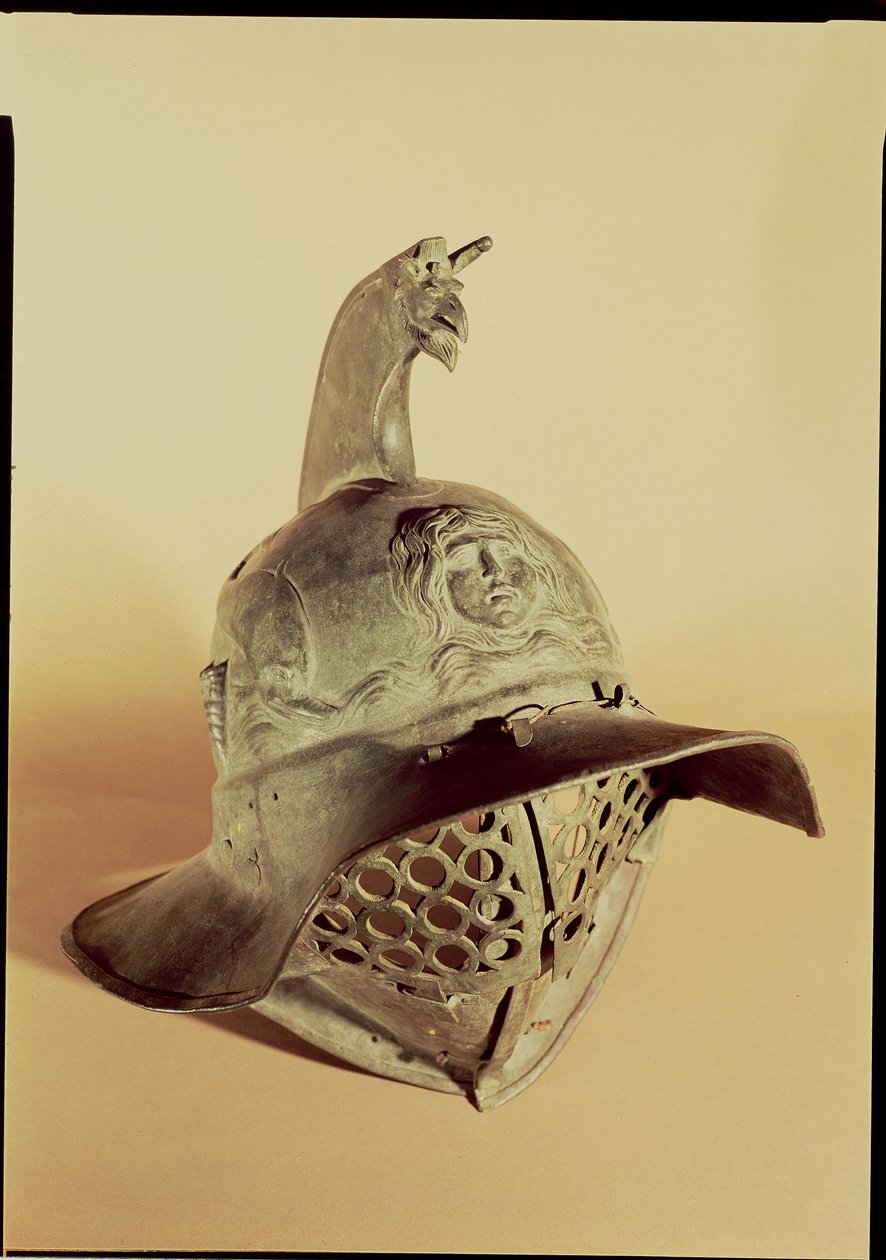 Capacete do gladiador trácio (bronze) de Roman