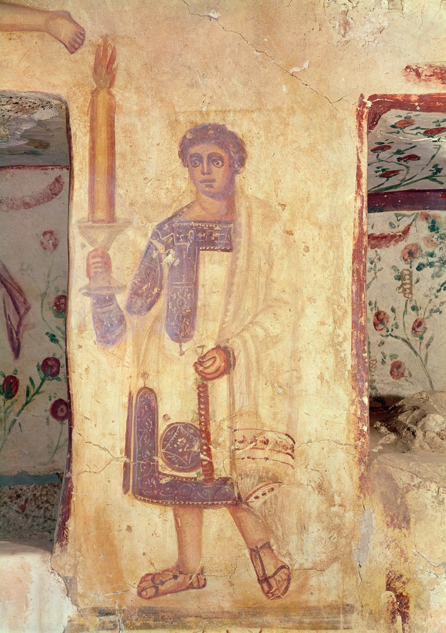 Portador da tocha, do túmulo de Aelia Arisuth de Roman