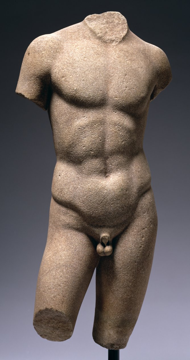 Torso de um jovem nu (mármore) (ver também 158546) de Roman