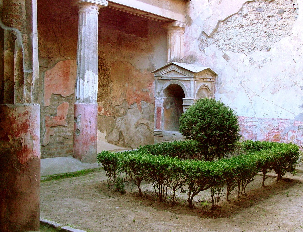 Vista, de, um, átrio de Roman