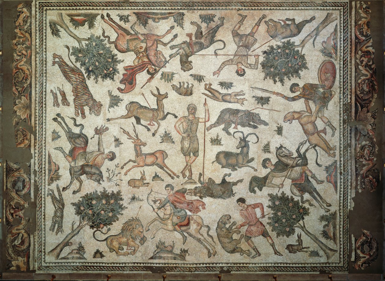 Worcester Hunt Floor Mosaic, de Antioquia (mosaico) de Roman