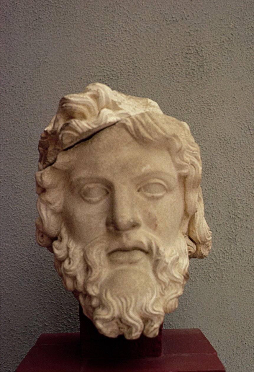 Zeus, 69-96 dC (mármore) de Roman
