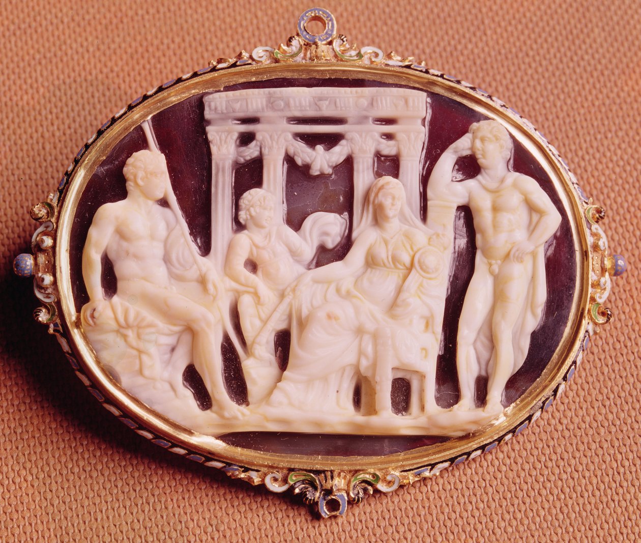 Cameo de Ifigênia em Aulis, 27 aC-14 dC (ágata) de Roman Imperial Period