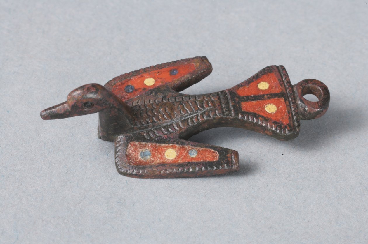 Fíbula zoomorfa gallo-romana de um pássaro (bronze e esmalte) de Roman Imperial Period