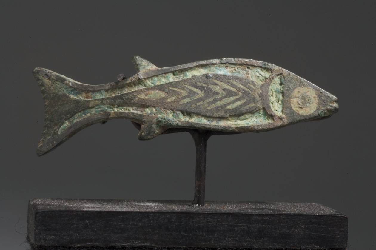 Fíbula romano-britânica de um peixe (bronze) de Roman Imperial Period