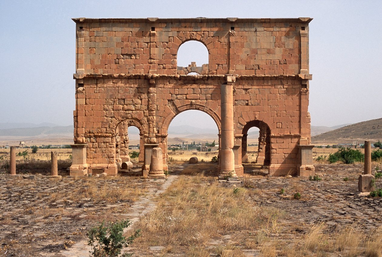 Vista do pretorium de Roman Imperial Period