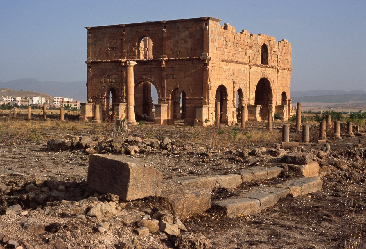 Vista do pretorium de Roman Imperial Period