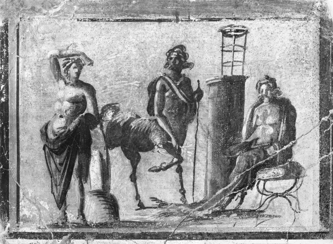 Apolo, Quíron e Esculápio, de Pompéia de Roman Roman