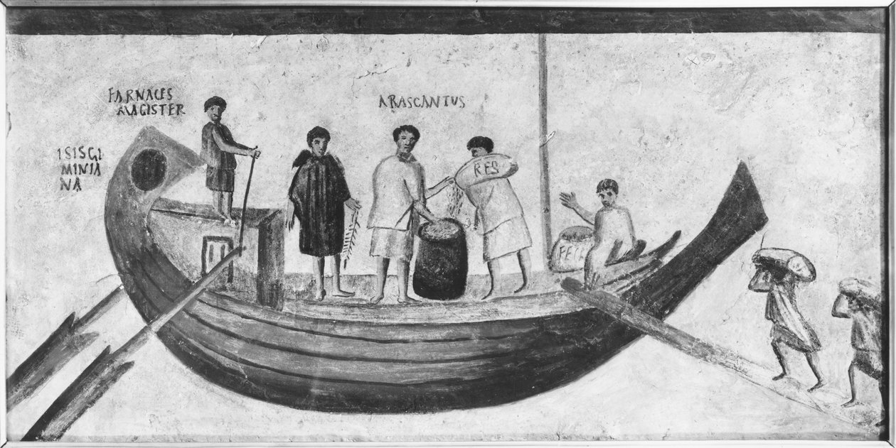 Carregando um navio mercante de Roman Roman