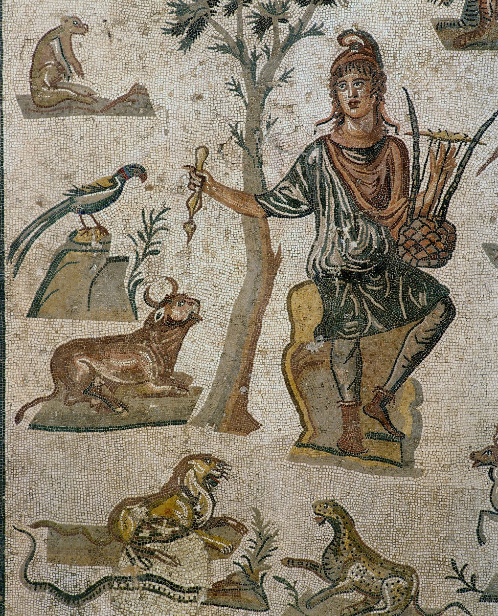 Orfeu cercado por animais (detalhe) de Roman Roman