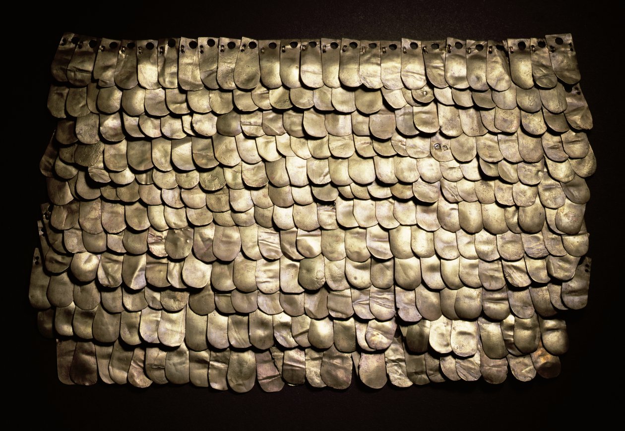 Escale-armadura, do sítio romano em Newstead, Melrose (liga de cobre) de Roman Roman