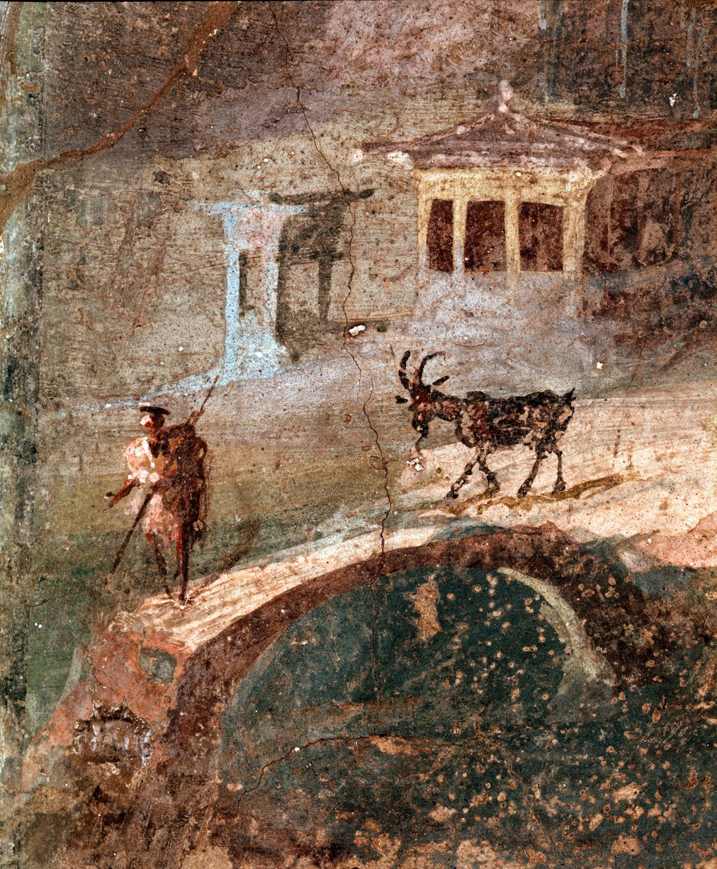 Um homem com a sua cabra (fresco de Roman