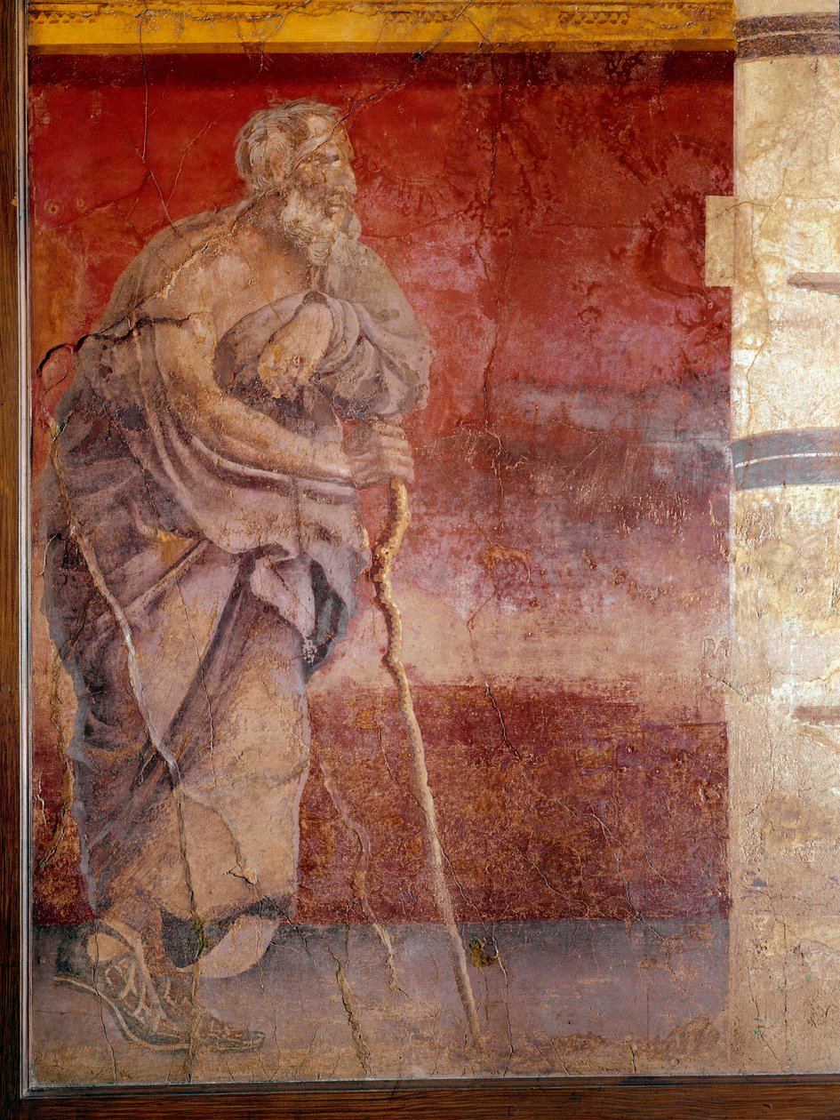 Um filósofo, detalhe (fresco de Roman