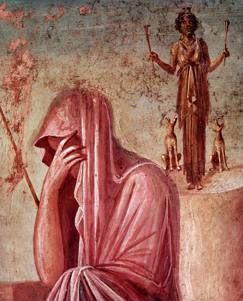 Agamémnon, no Sacrifício de Iphigenia (fresco de Roman