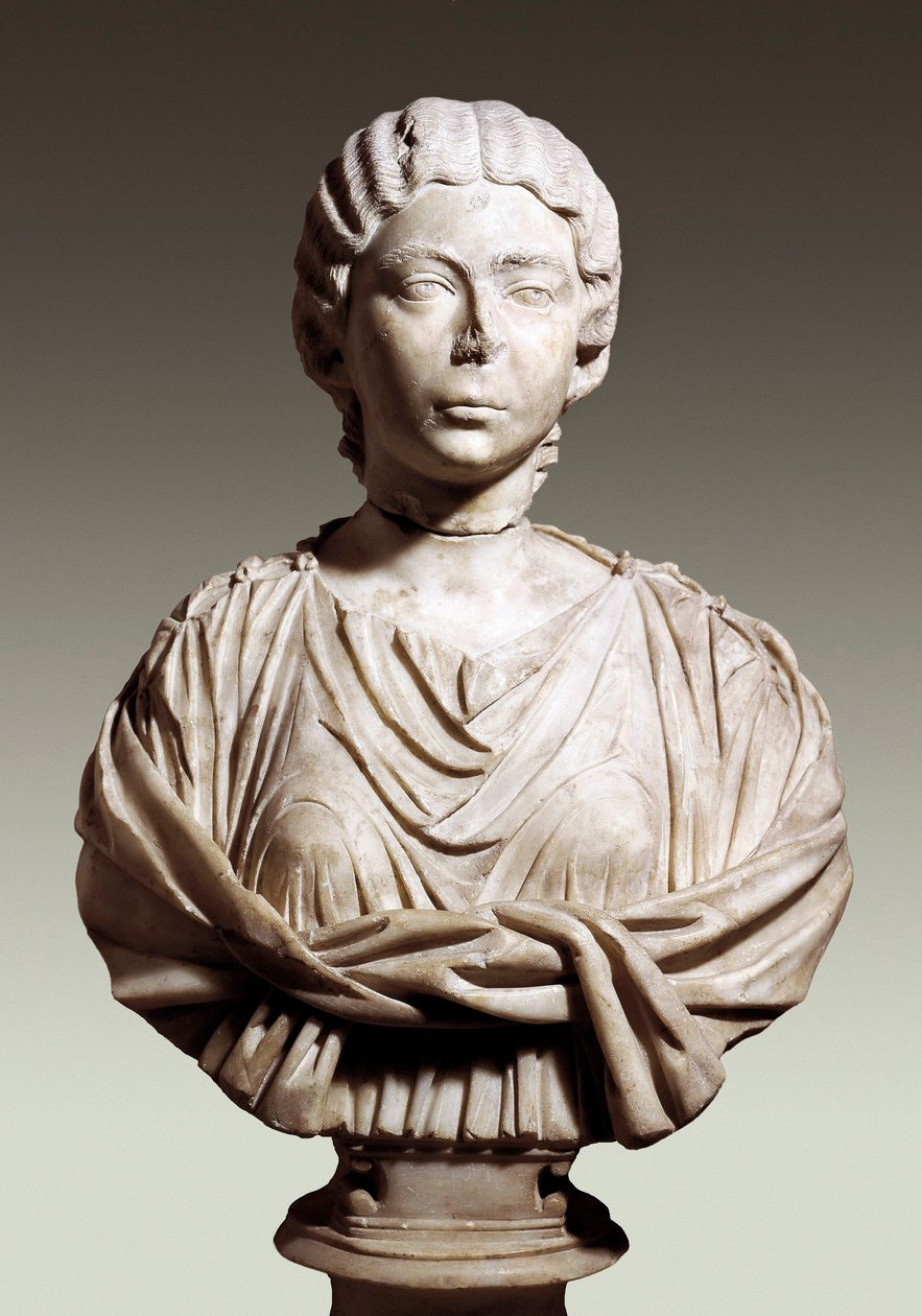 Annia Galeria Faustina, chamada Faustina a jovem (cerca de 125/130 - 175), século II d.C. (mármore) de Roman