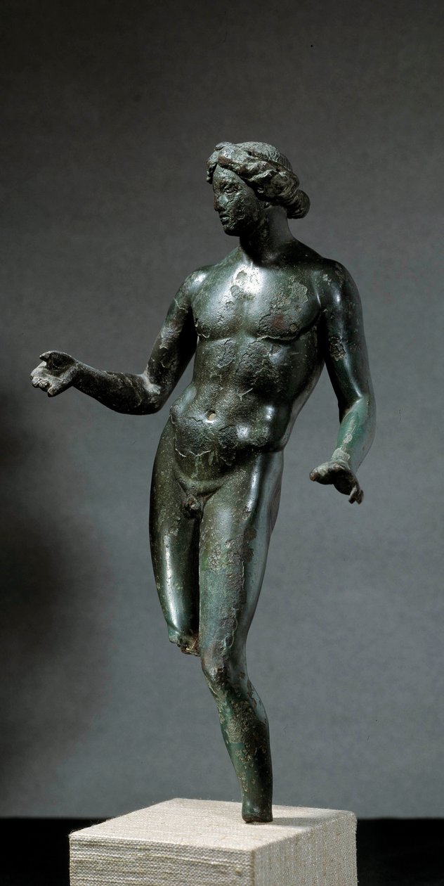 Apollo. Estátua de Bronze de Mansat La Courriere, Creuse. Século I a II d.C. Sol 0,295 m. Paris, Museu do Louvre de Roman