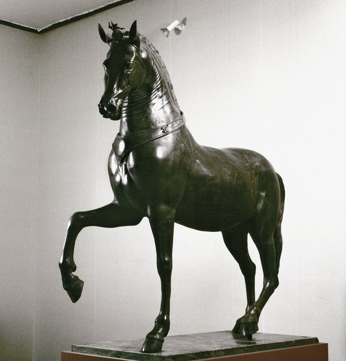 Arte romana: Escultura de cavalo escultura do século I (bronze) de Roman
