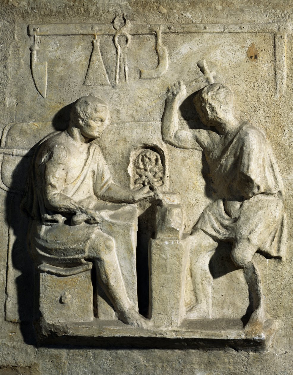 Ferreiros, baixos-relevos, civilização romana, século II de Roman