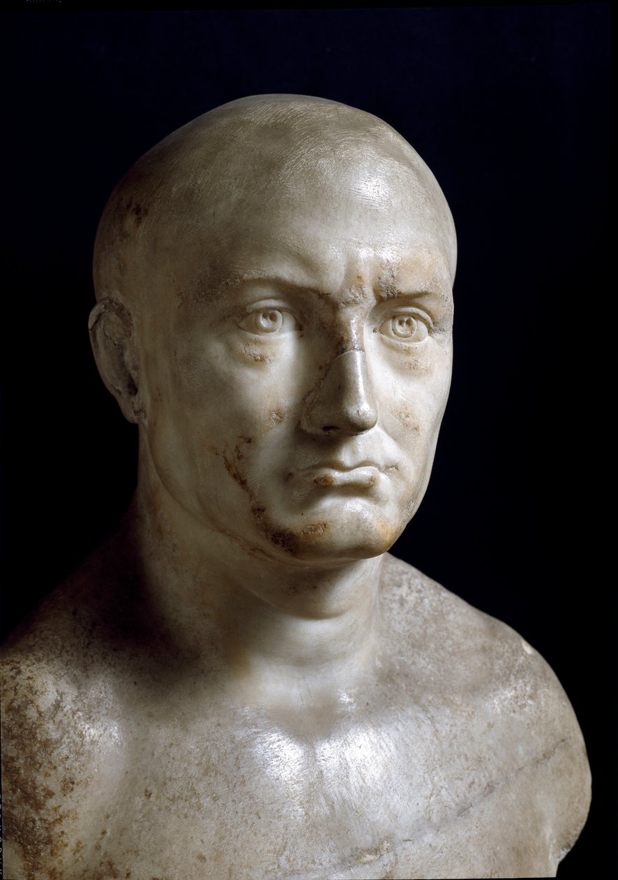 Busto de Scipio, o Africano (escultura de mármore) de Roman