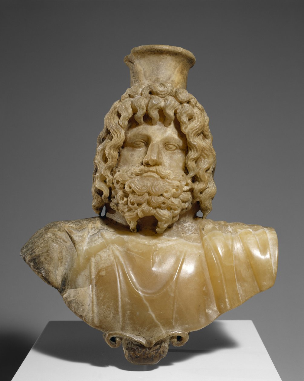 Busto de Serápis, 100-150 AD (alabastro) de Roman