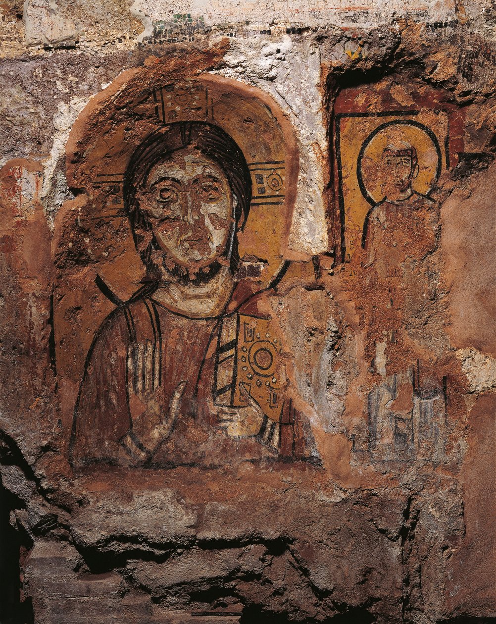 Cristo e São Urbano (fresco) de Roman