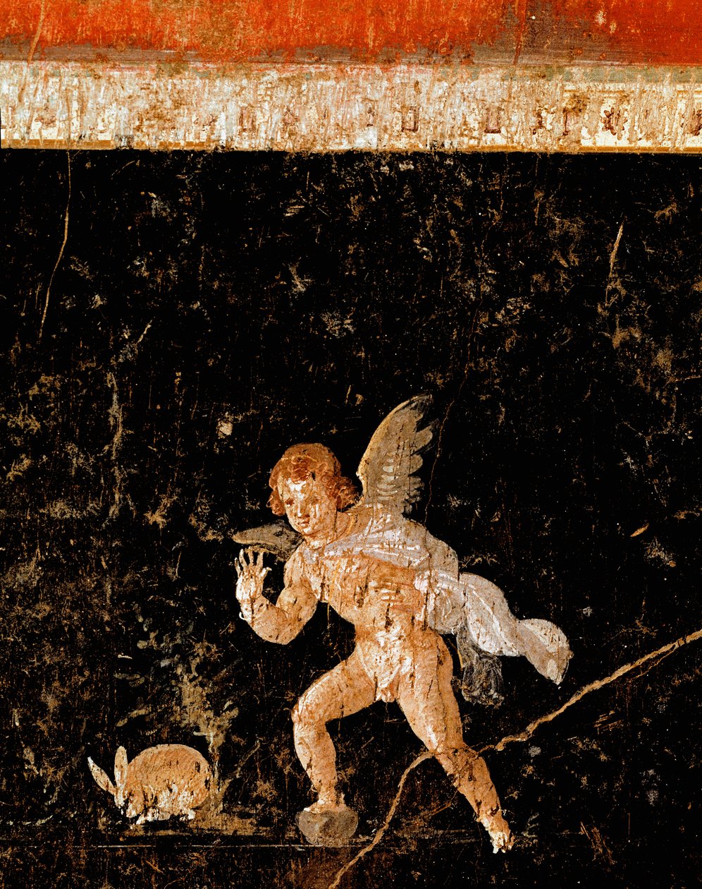 Cupido caçando uma lebre (fresco de Roman