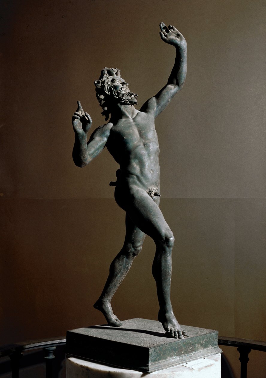 Fauno dançante, escultura de bronze, século II a.C. de Roman