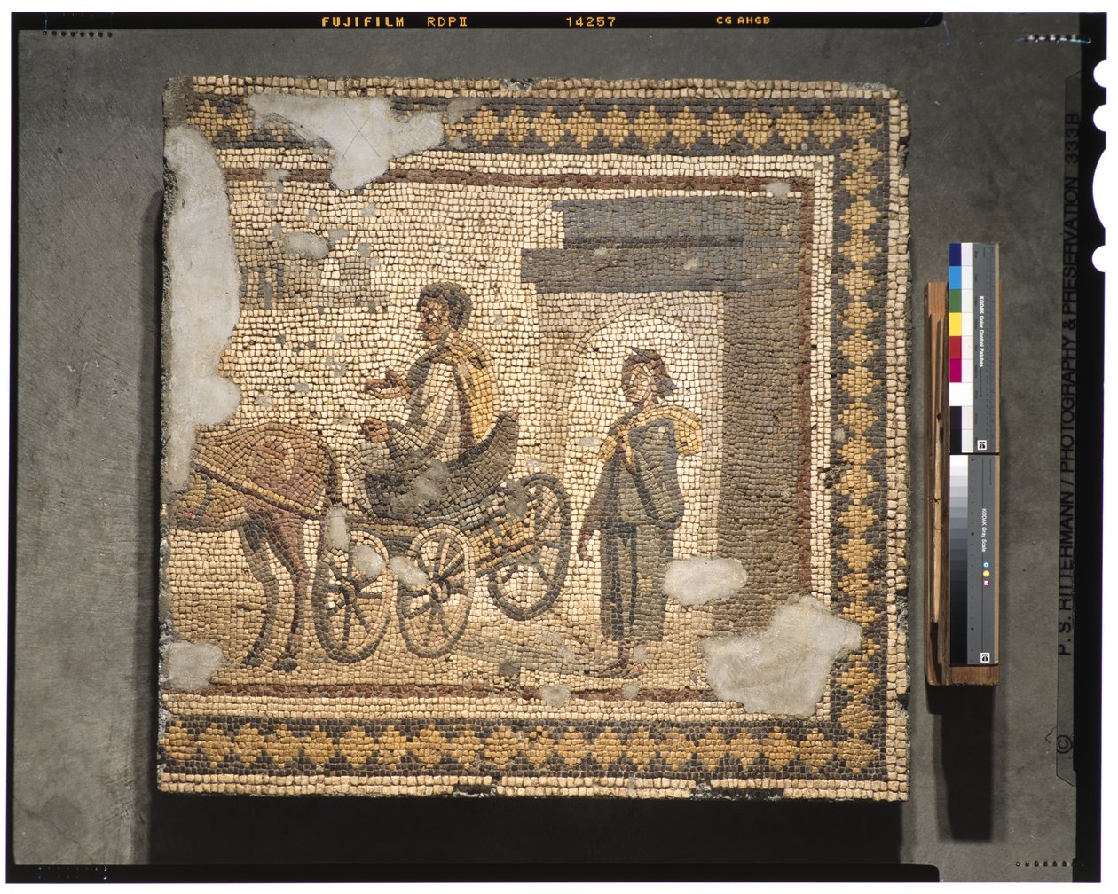 Partida (da Casa de Menandro), c.250 (mármore) de Roman