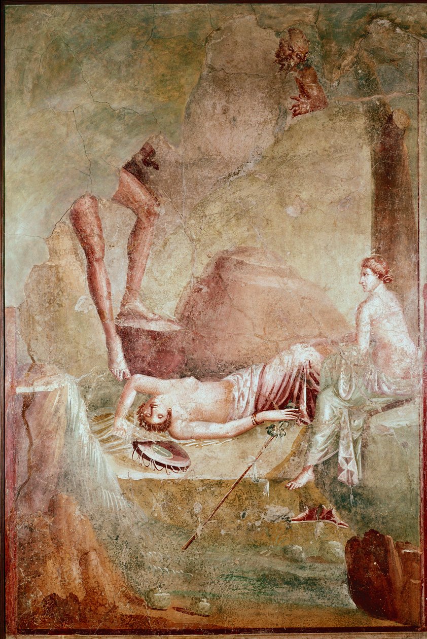 Maenad bêbada dormindo (fresco de Roman
