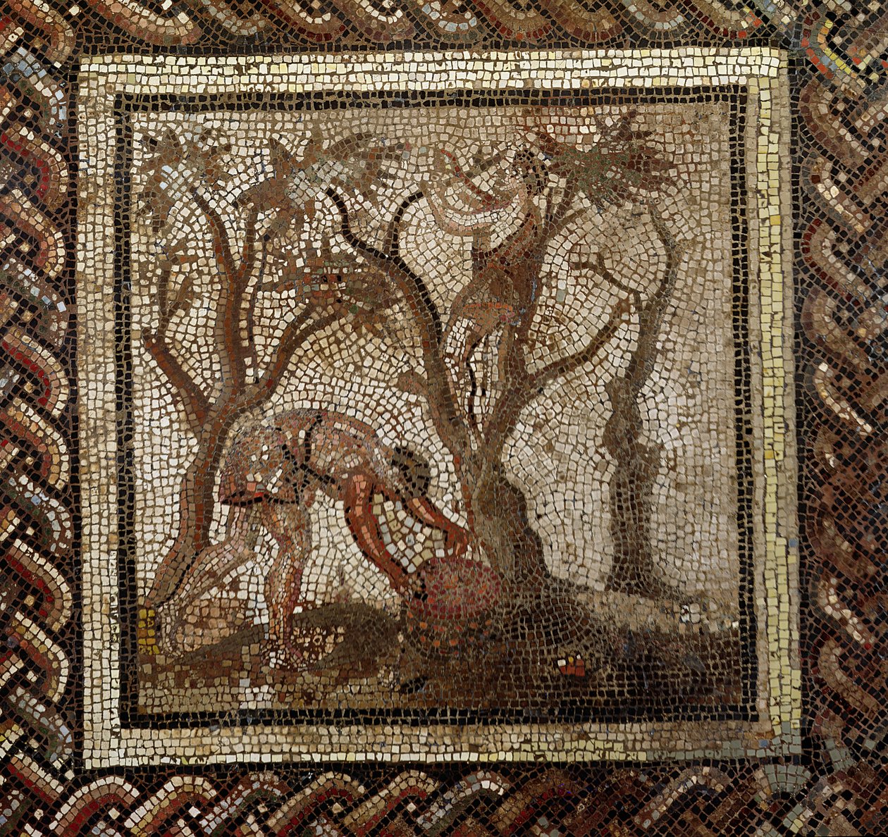 Colheita de uvas, de Saint-Romain-en-Gal (mosaico) de Roman