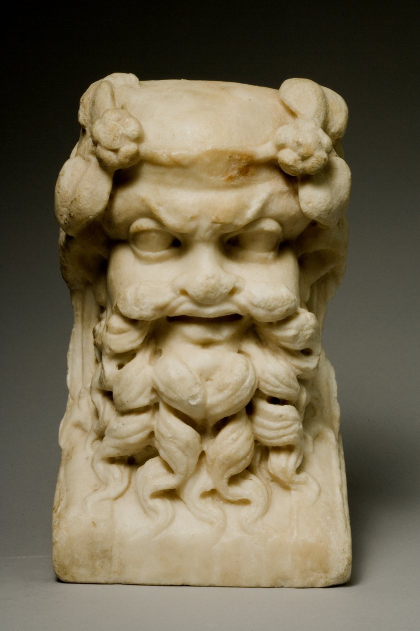 Cabeça de um Herm, 1º a 2º século dC (mármore) de Roman