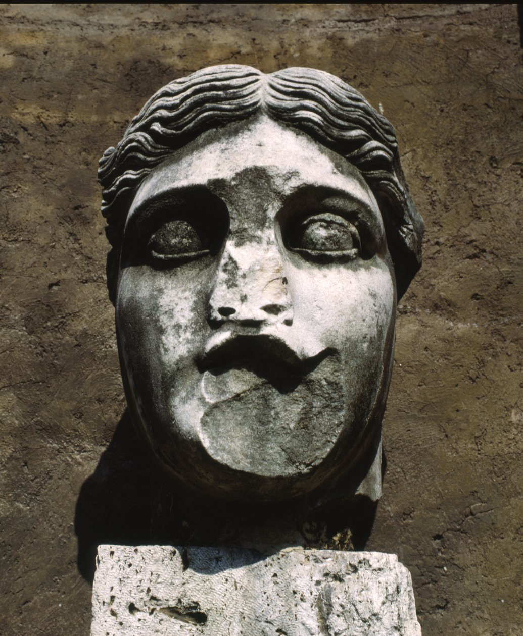 Cabeça, de, um, estátua, ostia antica, itália de Roman