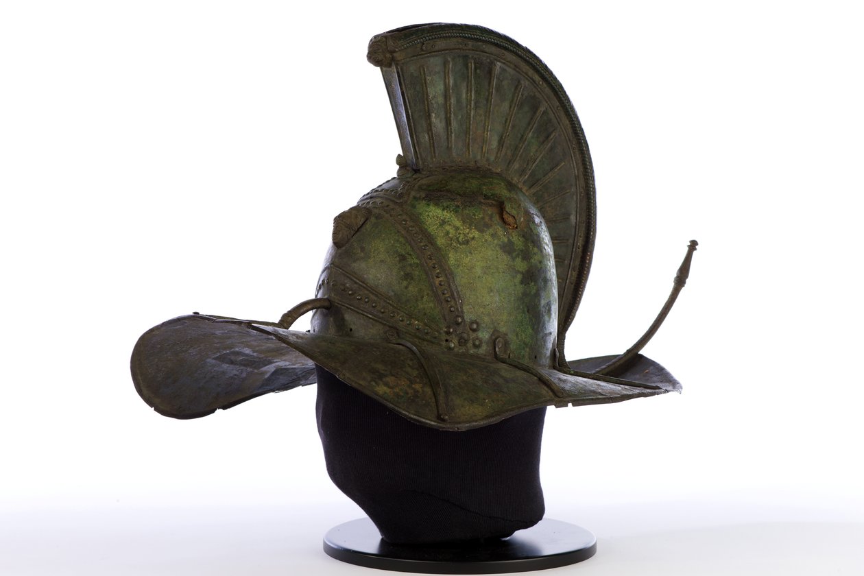 Capacete para um gladiador (bronze) de Roman