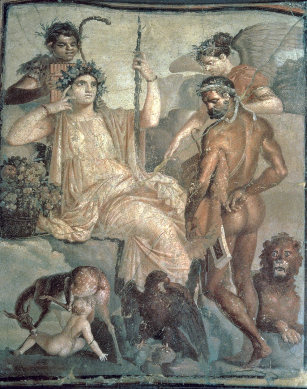 Hércules descobrindo Telephus, c.70 d.C., Roman, retirado da 