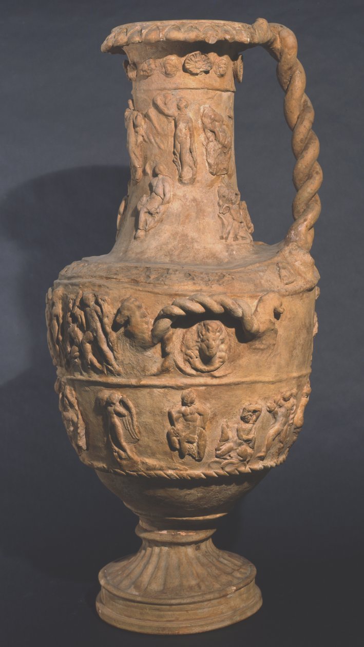 Hidra decorada com relevo, Falierii (argila) de Roman