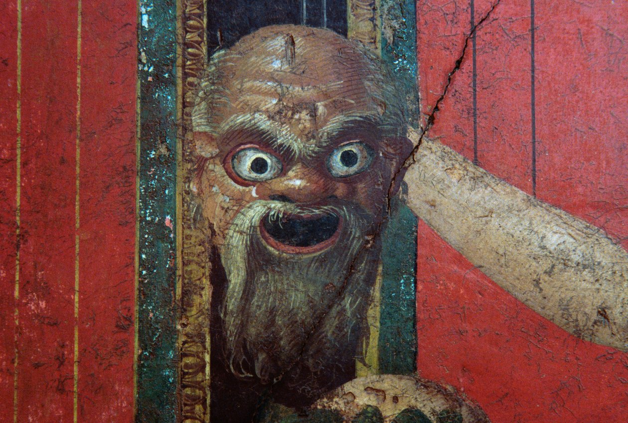 Ritos de iniciação ao culto de Dionísio, afresco da Villa Dei Mysteri de Roman