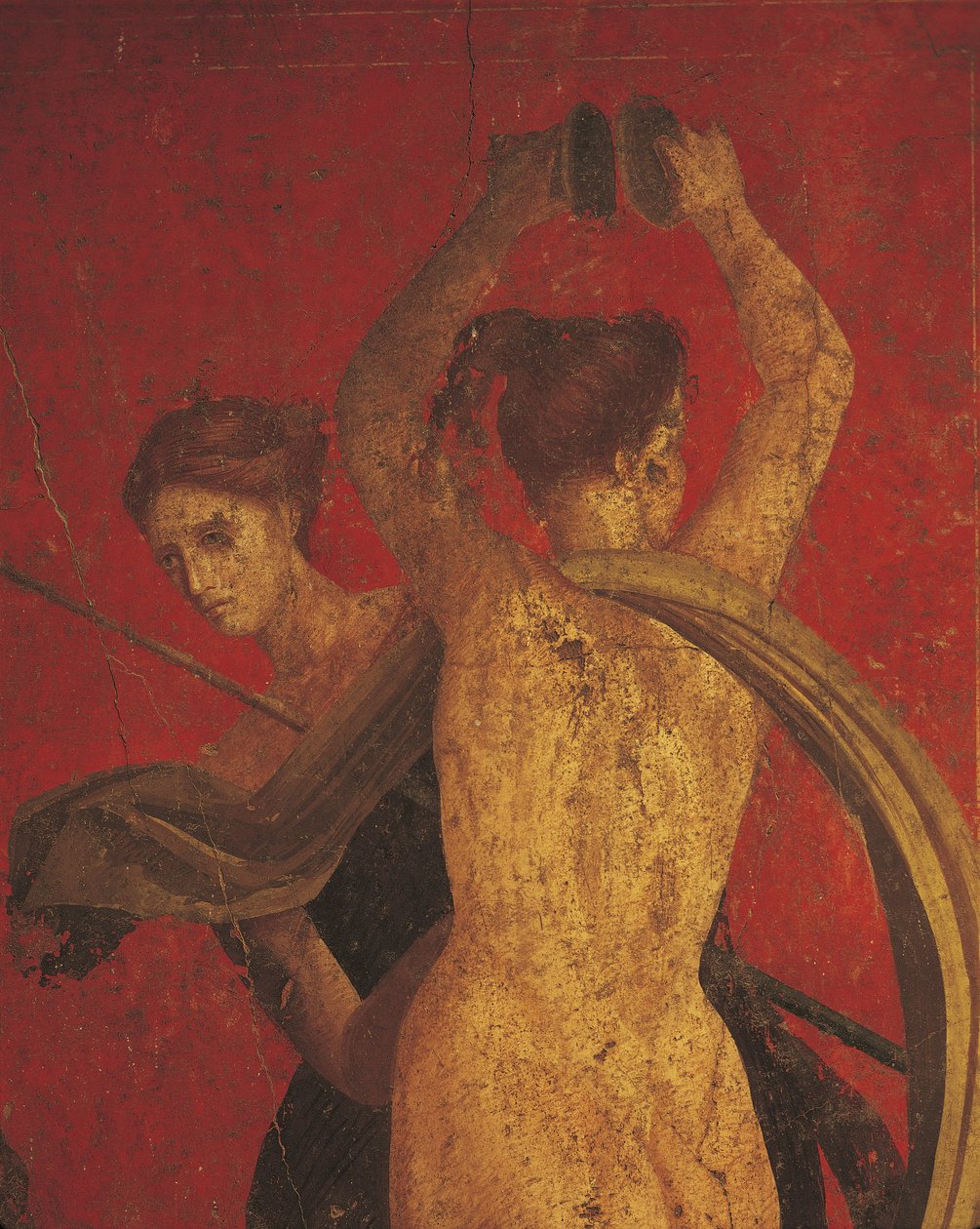 Ritos de iniciação ao culto de Dionísio, afresco da Villa Dei Mysteri de Roman