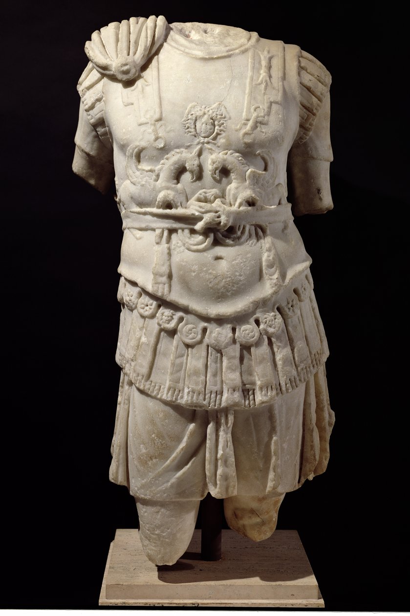 Loricate Torso, final do século 2 DC (mármore) de Roman