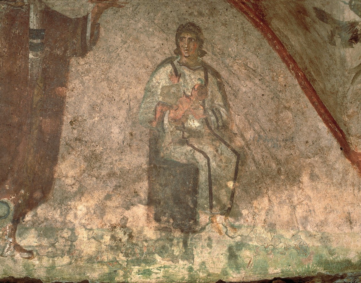 Mãe e Filho, Cubiculum of the Velatio (fresco) de Roman